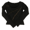Mesh Top Vintage Czarny Falbanki (m)